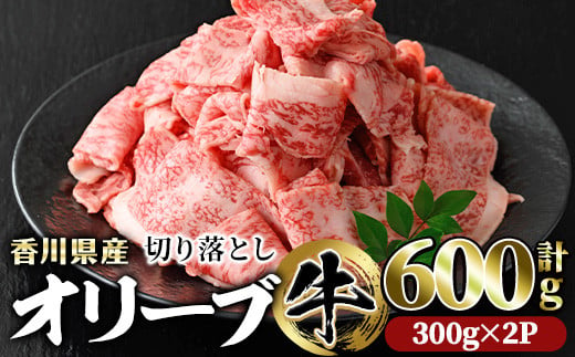 〈数量限定〉香川県産 オリーブ牛切り落とし (計600g・300g×2) 国産 牛肉 お肉 牛 赤身 霜降り 切り落し 黒毛和牛 和牛 冷凍 【man146】【カワイ】