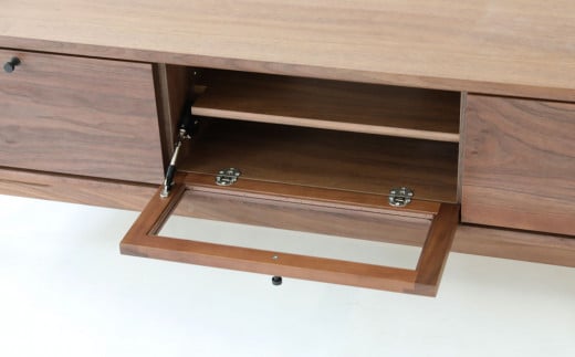 旭川家具 MUKU工房オリジナル ジャム テレビ台 ロー 150 ウォールナット_04909