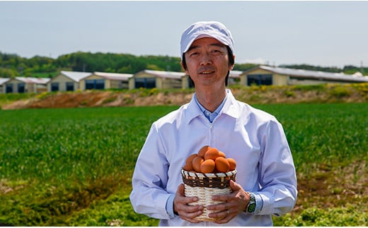 【卵6回定期便】北海道産たまごを食べ比べ「とうきびたまご３種」36個×6回発送 酒井農場　L022