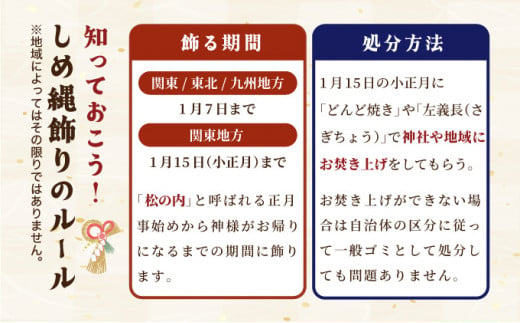 [050-a003] ＜ 期間限定・数量限定 ＞ 神楽のしめ縄飾り 【しめ縄飾り しめ縄 お正月飾り 迎春 お正月 玄関 手作り 松 鯛 のモチーフ 手作り オリジナル】