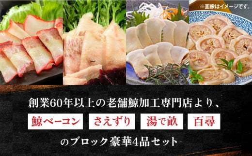 THE　鯨 約200g×4パック 約800g 長崎県/中島（鯨）商店 [42ABAK001] ベーコン 刺身 ブロック 冷凍 珍味