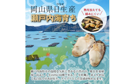 【定期便５回】牡蠣 冷凍 むき身 １kg 備前市日生産 急速凍結牡蠣 一年牡蠣 国産 加熱調理用 牡蠣アヒージョ 牡蠣ご飯 カキフライ 海鮮鍋  全国牡蠣-1グランプリ豊洲2024 加熱部門初代グランプリ受賞！ 