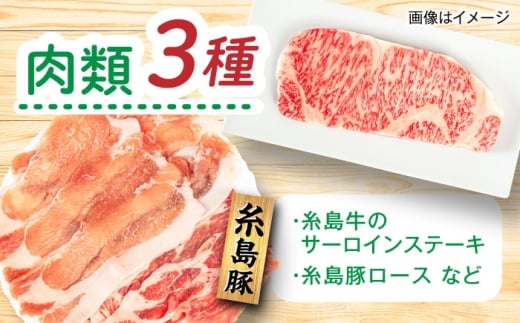【全3回定期便】糸島産 肉 米 野菜 果物 厳選詰め合わせ MINORI BOX Lサイズ 糸島市 / emma.Inc / 米 肉 野菜 果物 詰め合わせ [AOP016]