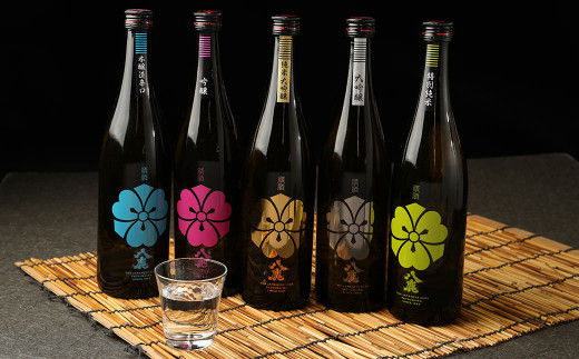 八鹿 五酒 飲み比べ セット (金・銀・桃・緑・青) 720ml 各1本 米 焼酎