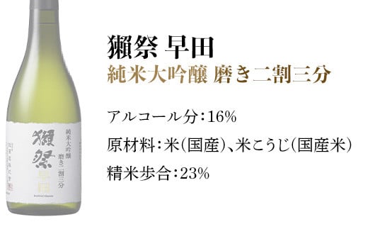 獺祭 磨き二割三分 早田 純米大吟醸（720ml）【旭酒造(株)】