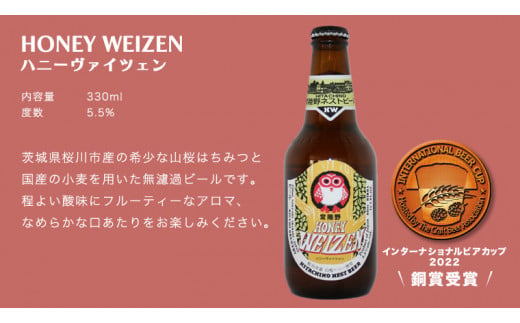 【 お中元 熨斗 付き 】 常陸野ネストビール 桜川市 限定 ハニーヴァイツェン 8本 セット 常陸野ネストビール ビール クラフトビール ネストビール 木内酒造 飲み比べ はちみつ 夏ギフト [CJ021sa]