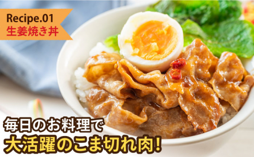 【3回定期便】＜毎日のお料理に便利に使える♪＞肥前さくらポーク こま切れ 1kg （500g × 2パック） 佐賀県産 国産豚肉 小間 小分け 吉野ヶ里町/アスタラビスタ [FAM029]