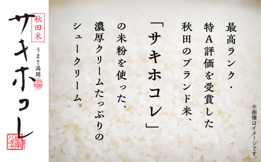 【サキホコレ米粉使用】かたがみシュー（プレーン／いちご）2種12個入　サキホコレ 米粉 使用 シュークリーム 甘さ控えめ 冷凍 小分け カスタード 苺 お土産 お菓子 洋菓子 デザート お取り寄せ スイーツ スィーツ人気 ランキング おすすめ 敬老の日 秋田 潟上 潟上市 送料無料【サインマーケット】