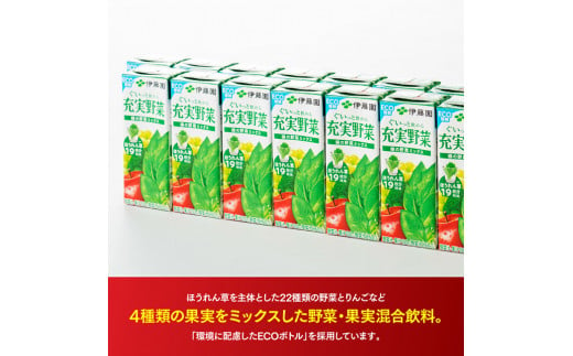 伊藤園 充実野菜 緑の野菜ミックス（紙パック）200ml×48本【3ヶ月定期便】 【 全3回 伊藤園 飲料類 野菜ジュース 野菜 ジュース ミックスジュース 飲みもの】