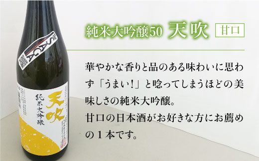 選び抜かれた日本酒【The SAGA 認定酒】天吹純米大吟醸50 1.8L×1本【アスタラビスタ】 [FAM017]