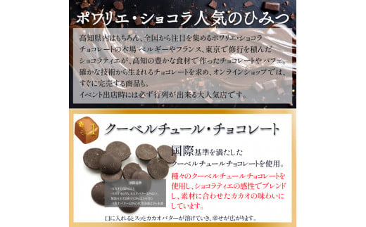 土佐のショコラ缶（ボンボンショコラ）とパルフェのセット 　ポワリエショコラ チョコレート プラリネ フルーツ パフェ スイーツ 高知の果物 野菜 ハーブ メロン いちご ナッツ 八朔