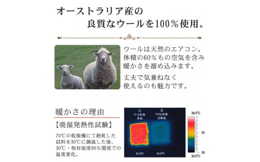 ご家庭で洗える ムートン調 ウールシーツ ダブル 140cm幅(毛羽部分 ウール100%)[0213]