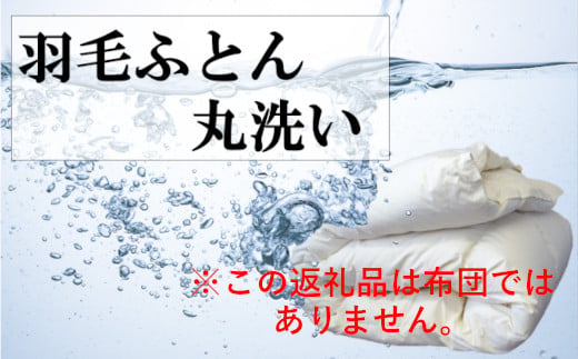 6-U03　羽毛布団丸洗いクリーニング　防ダニ加工＆保管付き（シングル1枚）