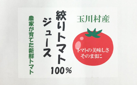 FT18-217玉川村産 絞りトマトジュース 100％ 12本入り