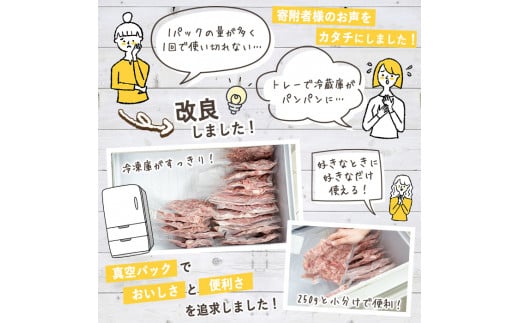 ＜選べるパック数・配送回数＞＜定期便・全3回＞豚肉ウデモモ切り落とし(計6kg・1パック250g) 小分け 国産 豚肉 豚小間 真空パック 家庭用 豚こま 定期便 スライス 焼肉 BBQ 冷凍配送 個包装 切り落し 切落し すき焼き しゃぶしゃぶ セット 詰め合わせ 数量限定【三九】a-32-7-z