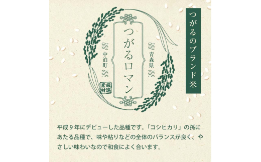 津軽産米 「つがるロマン」 10kg（精米 5kg×2袋） 《定期便》【3ヶ月連続】 【ケイホットライス】 白米 精米 米 お米 おこめ コメ  中泊町 青森 F6N-200