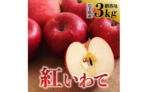 令和6年産 りんご 紅いわて 贈答用 3kg 岩手県 金ケ崎町産