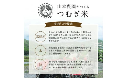 【先行予約】【7月下旬発送】 つむぎ米 5kg【北海道産ゆめぴりか】令和6年産 発送時期が選べる《山本農園》 森町 こめ お米 米 白米 ゆめぴりか 北海道米 北海道産 北海道 mr1-0621-28