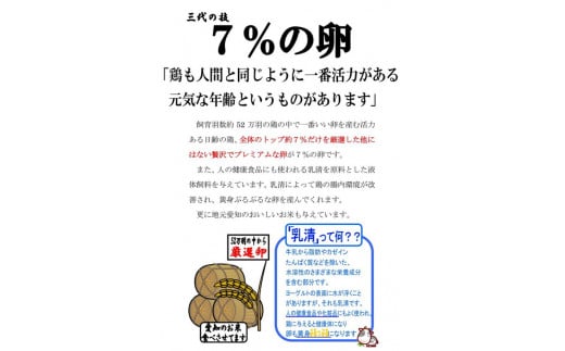 ７%の卵 120個　三代目卵三兄弟【毎月限定50セット】