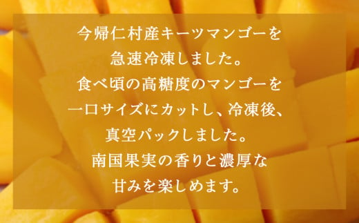 急速冷凍カットマンゴー　キーツ300g×２（限定80セット）【沖縄県今帰仁村産】