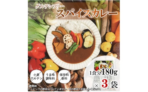 かきのきむらのスパイスカレー(3袋)とパックごはん農飯(白米1個・玄米2個)セット【1538753】