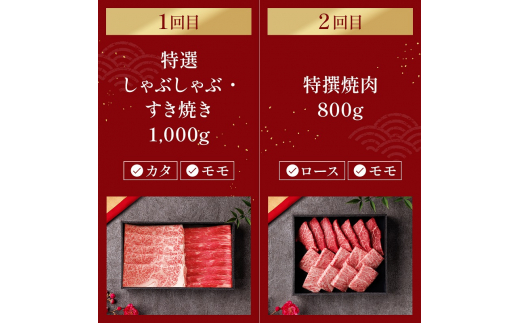 【和牛セレブ】 神戸牛 定期便 「エコノミークラス」（定期便4回）　定期 定期購入 牛肉 肉 神戸ビーフ 神戸肉 兵庫県 伊丹市[№5275-0596]