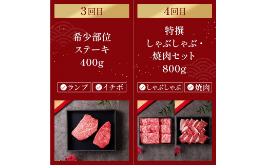 【和牛セレブ】 神戸牛 定期便 「エコノミークラス」（定期便4回）　定期 定期購入 牛肉 肉 神戸ビーフ 神戸肉 兵庫県 伊丹市[№5275-0596]