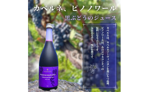 無添加 100％ストレート ぶどうジュース 710ml カベルネ・ナイアガラ 各1本 化粧箱入り 安芸農園