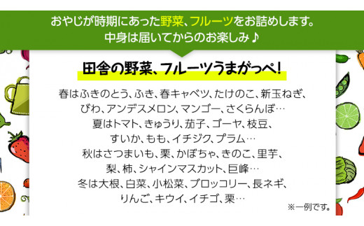 旬のフルーツ と 野菜 の セット 田舎の頑固おやじが厳選！ フルーツ 果物 旬 季節 旬野菜