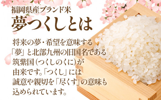 【3ヶ月 定期便】夢つくし 合計30kg 10kg×3回 白米 お米 ご飯 米 精米 送料無料 お取り寄せグルメ お取り寄せ 福岡 お土産 九州 福岡土産 取り寄せ グルメ 福岡県