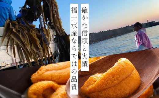 ★2025年7月発送★ 北海道 利尻島産 塩水生うに エゾバフンウニ 500g (100g×5パック)【福士水産】ウニ ミョウバン不使用 うに 雲丹 バフン