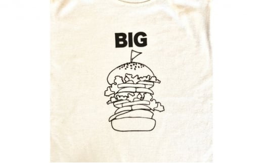 2人兄弟姉妹でおそろい/ハンバーガー SMALL×BIG プリント/ Tシャツ2枚組ギフトセット【出産祝い・誕生日・ギフト・プレゼント】（90cm×150cm） [№5875-7215]0653