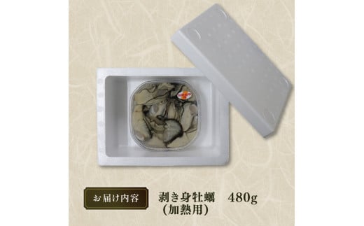 むき身牡蠣 加熱用 480g 大ぶりサイズ 11-3月配送 かき 牡蠣 カキ  オイスター oyster アヒージョ バーベキュー BBQ フライ 揚げ物 鍋 ごはん 夕飯 おかず おつまみ 晩酌 丼 海産物 海鮮 魚介 魚介類 贈答品 お中元 お歳暮 大船渡 三陸 岩手県 国産