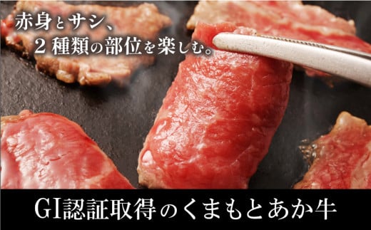 【NHKあさイチで紹介されました！】生産者直送!GI認証　くまもとあか牛焼き肉用1kg(500g×2パック)