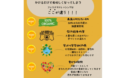 有機野菜たっぷりフェリチタドレッシング6本セット