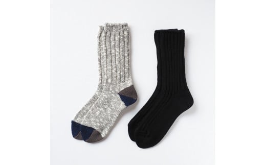 014SOUKI SOCKS Puffy・Woodyソックスセット/Sサイズ ///靴下 くつした ソックス くつ下 足元 レディース 婦人 メンズ 紳士 おしゃれ シンプル カジュアル 肌触り ふっくら 日本製 奈良県 広陵町