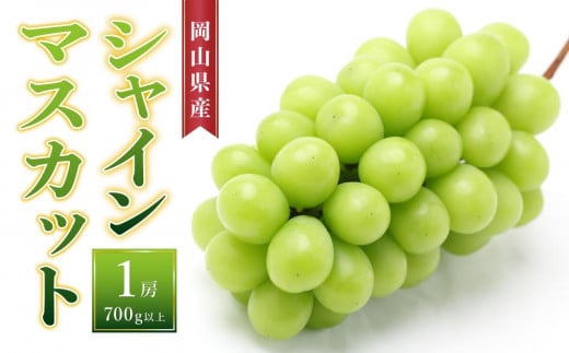 ぶどう［2025年先行予約］シャインマスカット 1房 700g以上 岡山県産