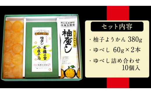 40. ゆべし・柚子ようかん詰め合わせ 佐藤玉雲堂 岡山県矢掛町 柚子 ようかん 和菓子 スイーツ デザート《30日以内に出荷予定(土日祝除く)》