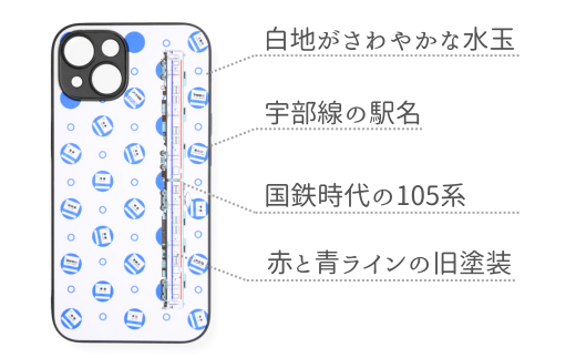 【iPhone 14】JR 宇部線 国鉄時代 旧塗色 車両 デザイン iPhone ソフト ケース 青色【iPhone スマホ ケース カバー デザイン ソフト JR 電車 国鉄 宇部線 山口県 宇部市】