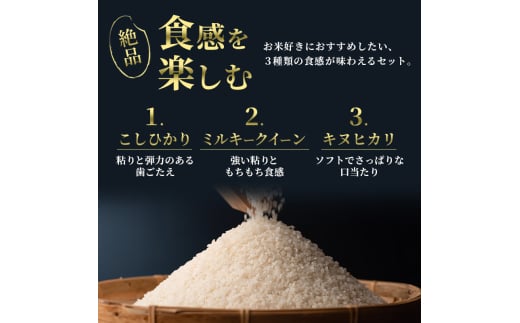 令和6年産豊かな郷の近江米　3種食べ比べセット