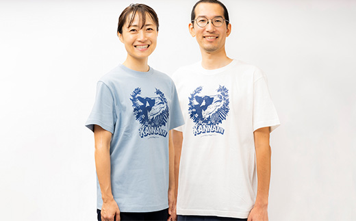 「HIROTTON×函南コラボTシャツ＜ペア＞」(白・Mサイズ:青・Lサイズ 各1枚)【1478721】