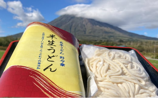 名水手打ちうどん生麺1.6kg かけ出汁セット 8～10人前［名水うどん野々傘］北海道京極町