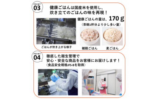 レンジでチンで食べられる冷凍弁当　健康幸せプレート4種　各1Pセット(健康ごはん付き)【1361432】