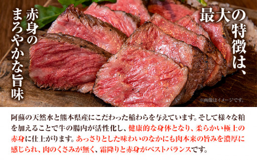 熊本和牛 ランプステーキ 150g×2枚 あか牛のたれ付き 希少部位 熊本県産 あか牛 赤牛 あかうし 三協畜産《30日以内に出荷予定(土日祝除く)》