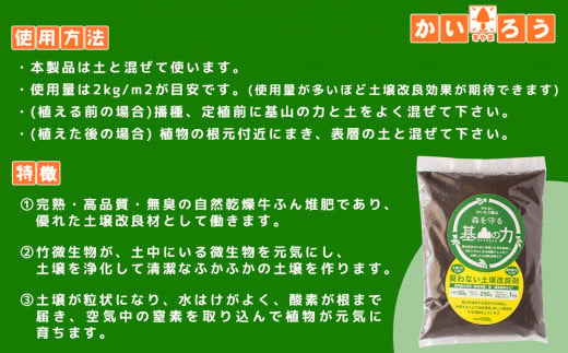 基山の力(竹チップと竹炭を使って作る牛ふん堆肥)【土壌改良剤 家庭菜園 観葉植物 植物の土 自然環境 臭わない 堆肥 土着菌 栄養 土壌浄化 ふるさと納税】Z4-C087001