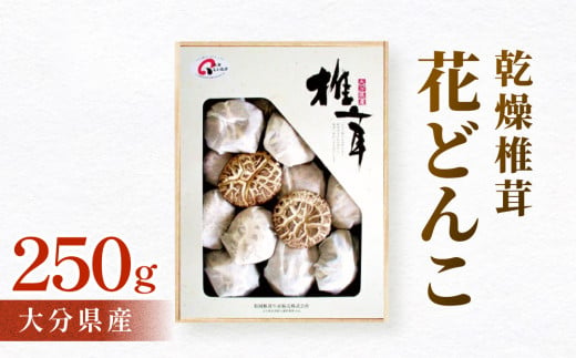 大分県産椎茸花どんこ250g 椎茸 しいたけ 干ししいたけ 乾燥しいたけ 干しシイタケ 乾燥シイタケ どんこ 花どんこ 肉厚 原木 大分県産 国産 きのこ キノコ 食材 和食 鍋料理 煮物 炊き込みご飯 天然 冬 春 栽培 水戻し