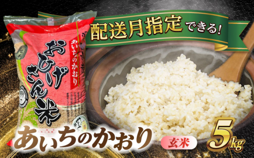 【4月発送】あいちのかおり　玄米　5kg　米　お米　ご飯　愛西市/脇野コンバイン [AECP010-7]