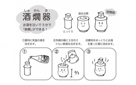 【美濃焼】＜お好みの温度でお酒を楽しむ＞酒燗器 盃2個セット 黒【山淳製陶所】【TOKI MINOYAKI返礼品】 食器 徳利 お猪口 冷酒 熱燗 [MAP002]