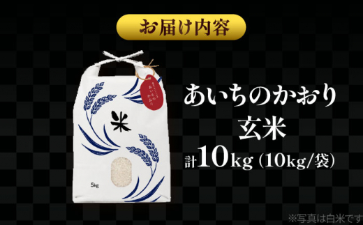 【7月発送】愛知県産あいちのかおり 玄米10kg 特別栽培米 お米 ご飯 愛西市 / 戸典オペレーター [AECT027-7]