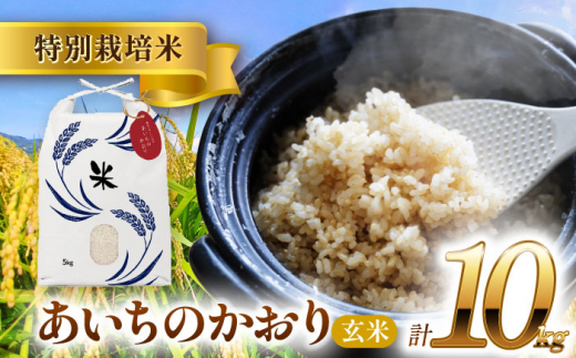 【7月発送】愛知県産あいちのかおり 玄米10kg 特別栽培米 お米 ご飯 愛西市 / 戸典オペレーター [AECT027-7]